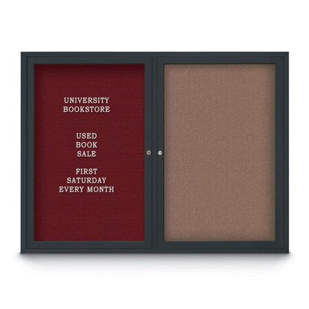 United Visual Products Corkboard, Amethyst/Gold, 24" x 36" UV450HI-GOLD-AMETHY